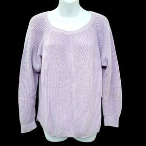 2/$20 Gap Purple Knitted Sweater Top Blouse Size: Large